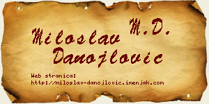 Miloslav Danojlović vizit kartica